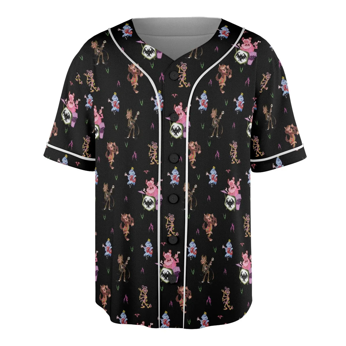 Monsters Cereal Pattern Unisex Baseball Jersey