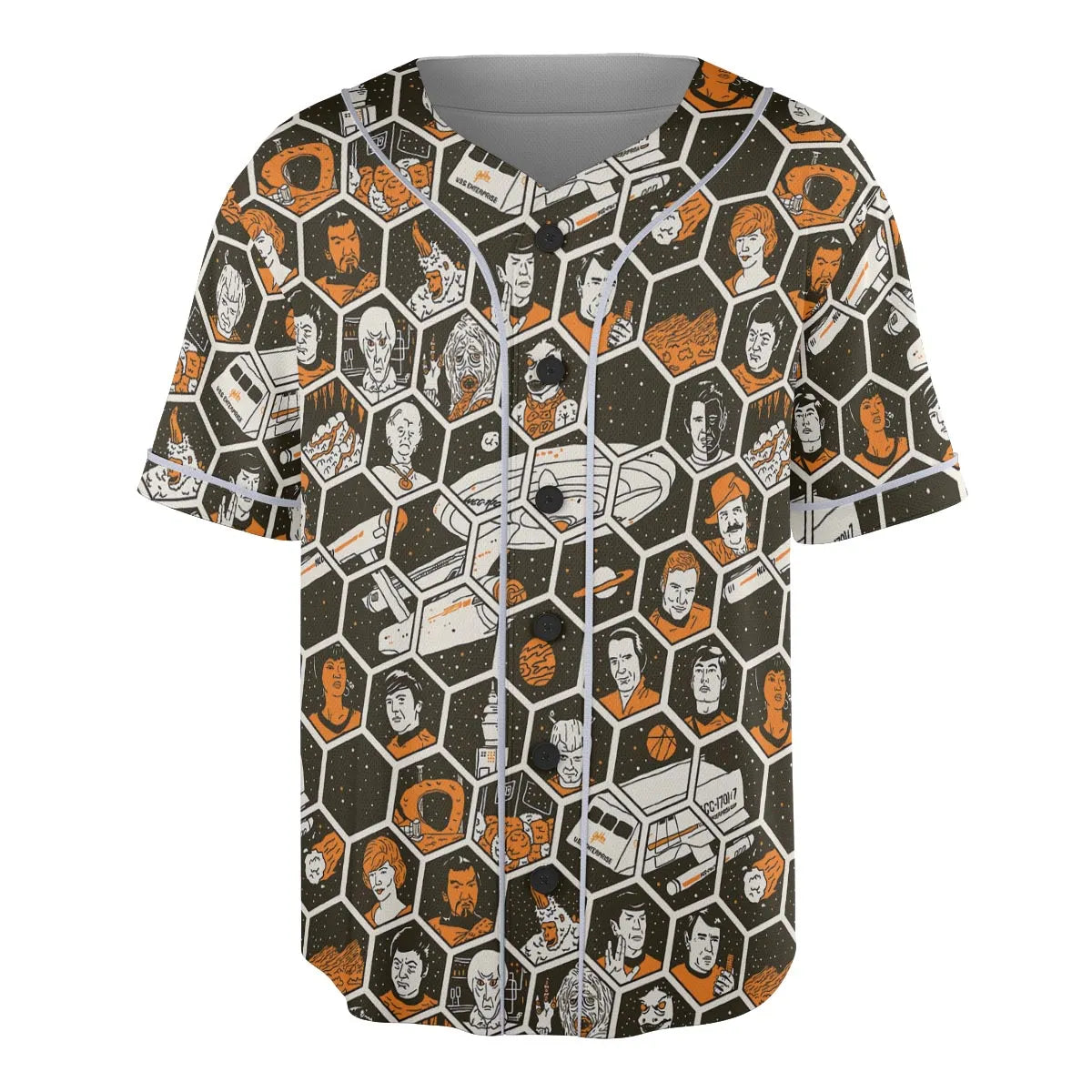 TrekToon Star Trek Hive Pattern Unisex Baseball Jersey