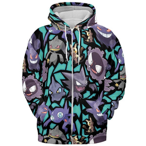 Ghost Type Pokemon All-over Print Hoodie
