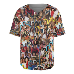 Old Black Sitcom Shows Collage Unisex Baseball Jersey