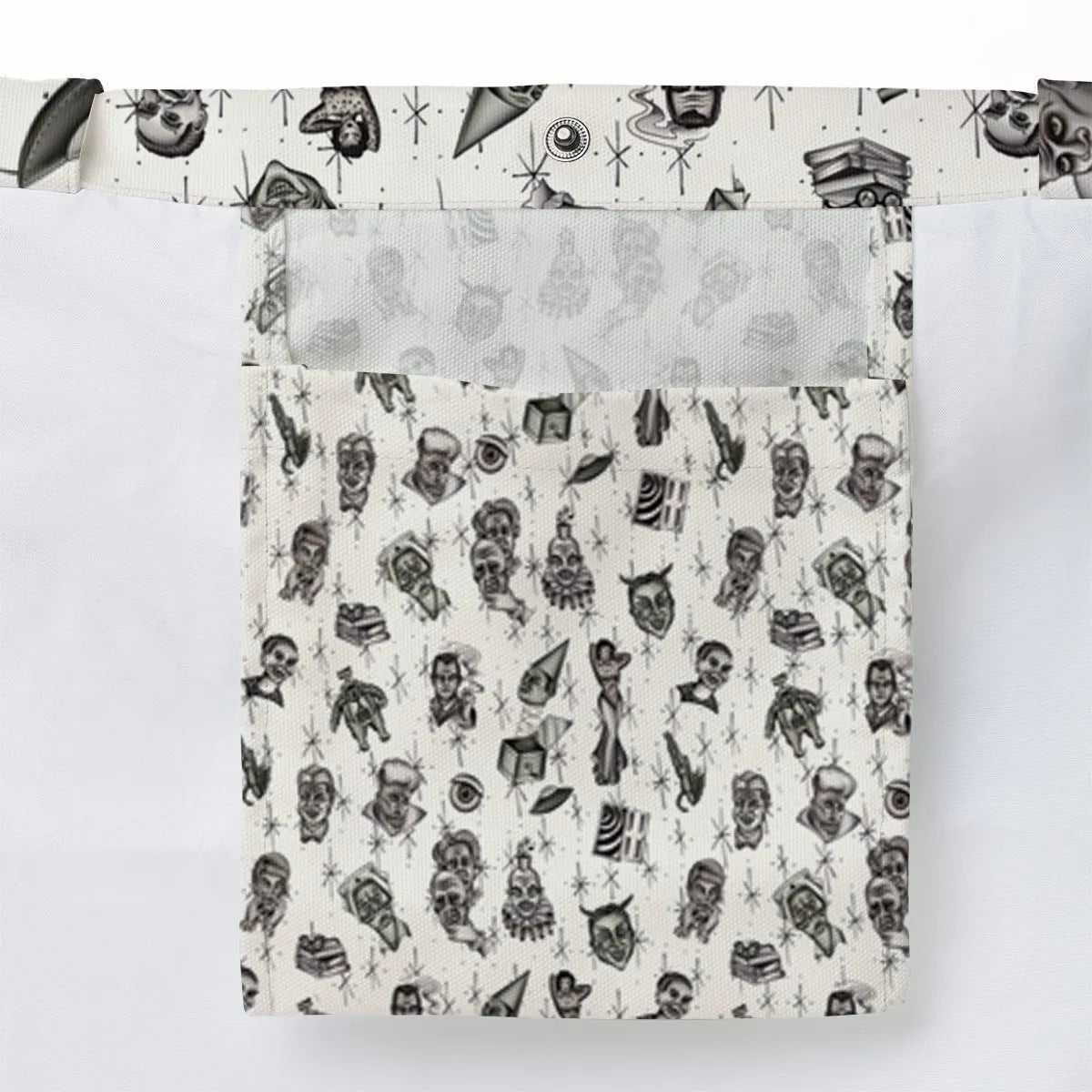 The Twilight Zone Characters Pattern Large Tote Bag