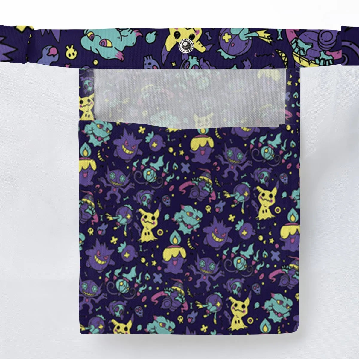 Gengar Ghost Pokemon Pattern Large Tote Bag