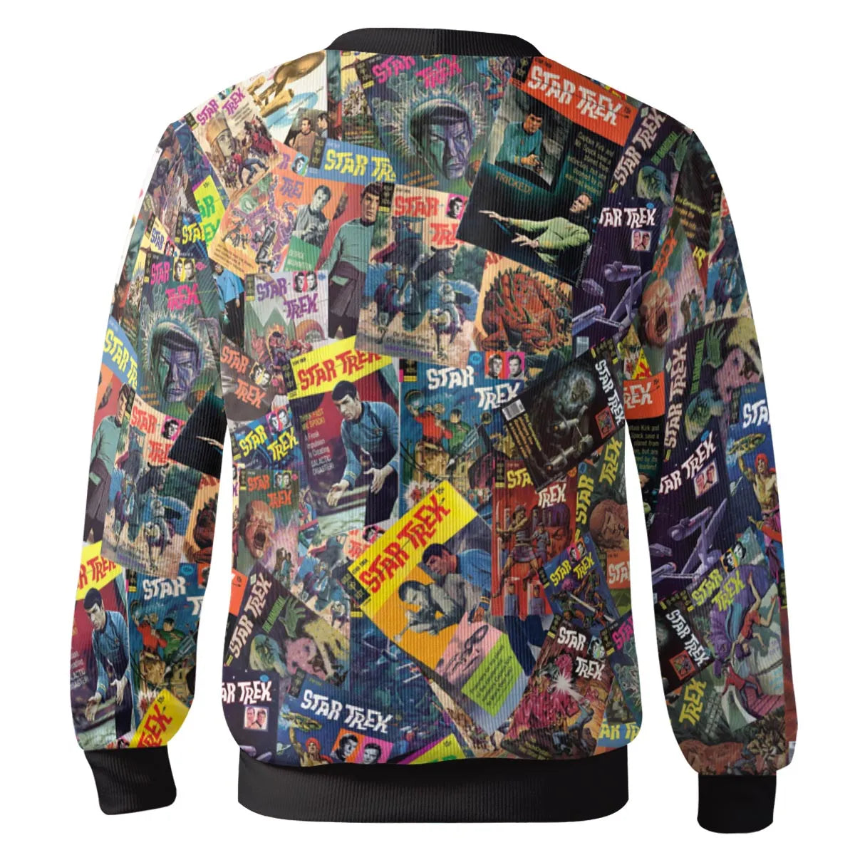 Vintage 1970s Star Trek Comic Books Collage Cardigan