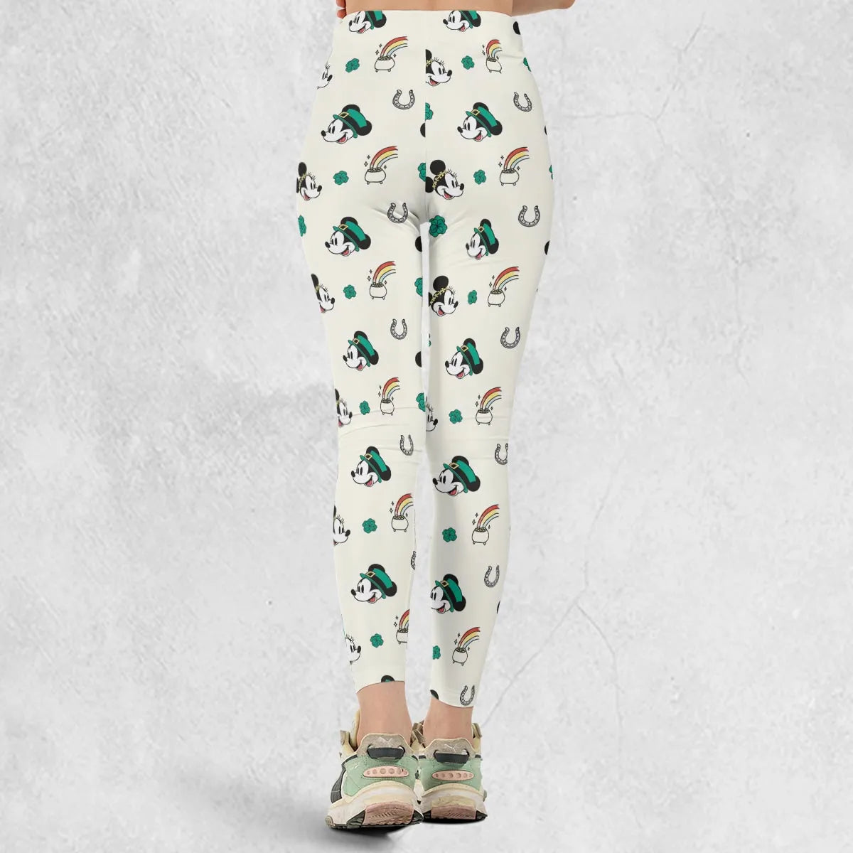 Mickey and Minnie St. Patrick's  Day Pattern Legging