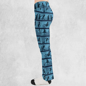 Walking In The Darkness Silly Walks Flare Leggings