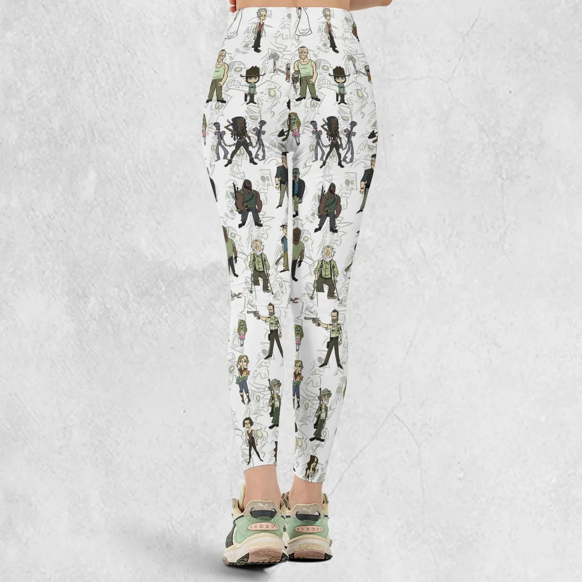 The Walking Dead Characters as Cartoons Legging