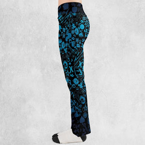 Blue Key Heart Kingdom Hearts Flare Leggings