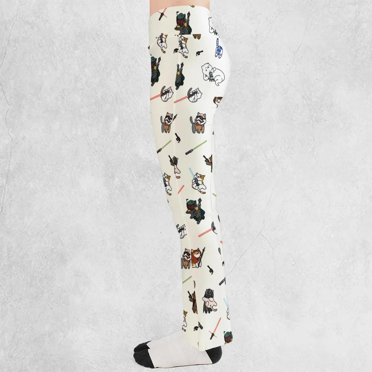 Star Wars Characters As Cats Flare Leggings