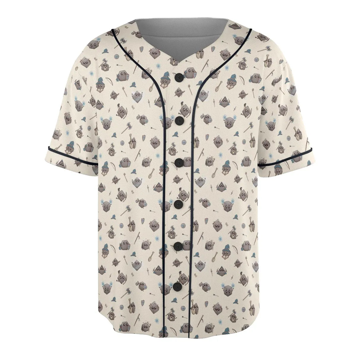 Kawaii Dices DnD Pattern Unisex Baseball Jersey