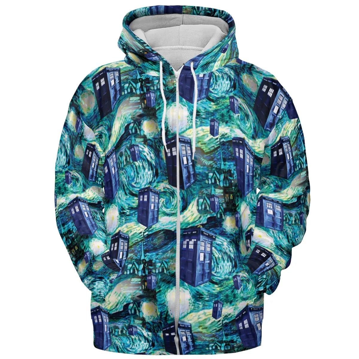 Tardis Starry Night Doctor Who All-over Print Hoodie