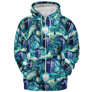 Tardis Starry Night Doctor Who All-over Print Hoodie