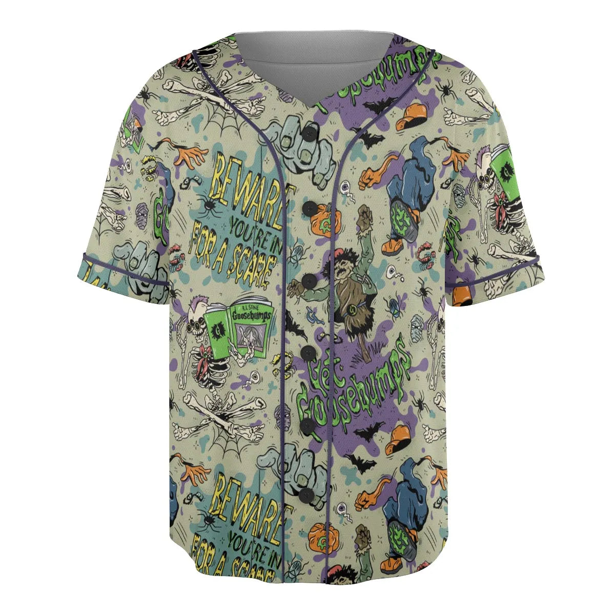 Beware You're In For A Scare Goosebumps Unisex Baseball Jersey