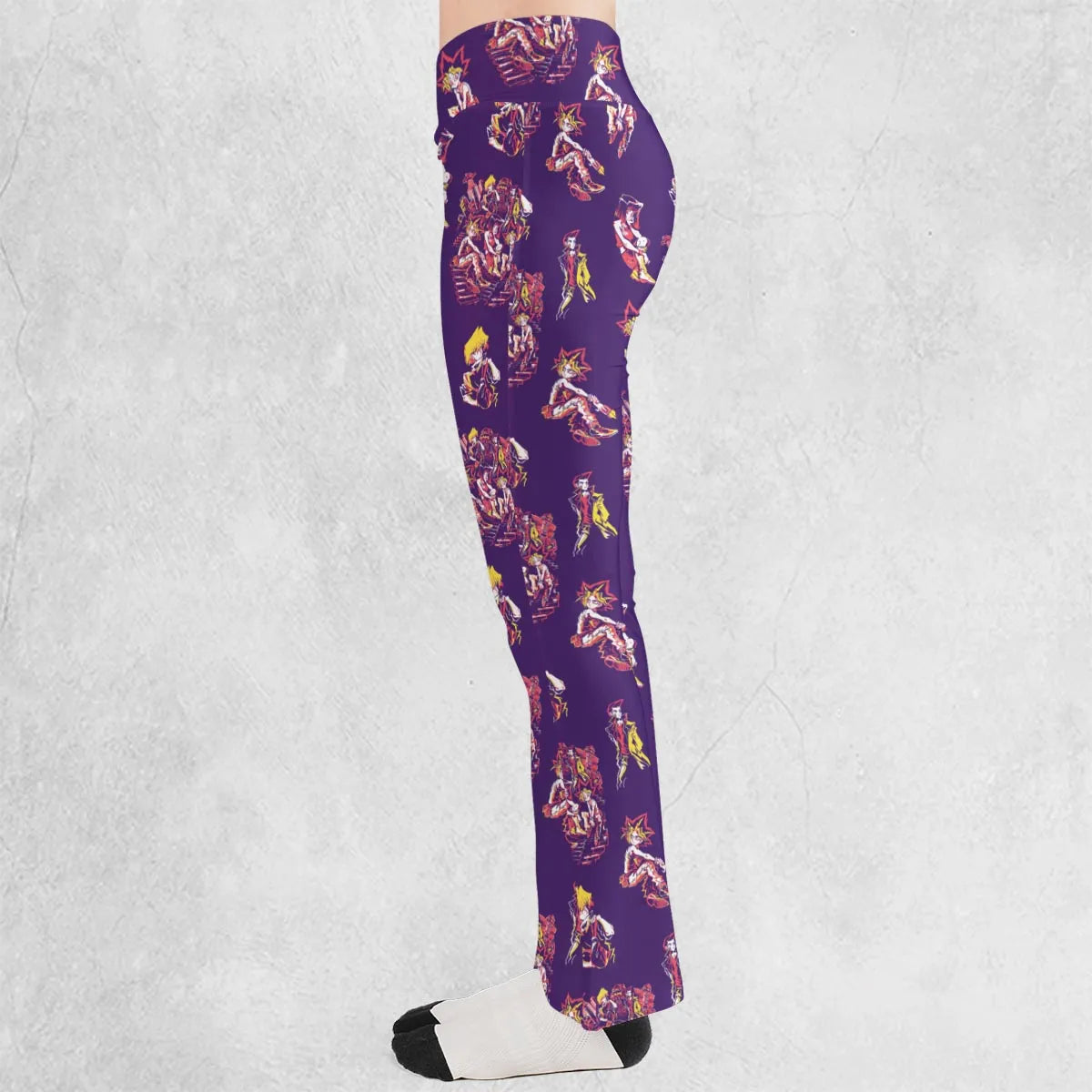 Yu Gi Oh Characters Patterns Flare Leggings
