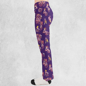 Yu Gi Oh Characters Patterns Flare Leggings