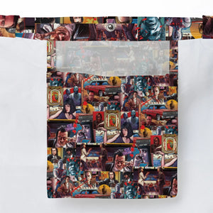 Retro Scenes Mia Wallace Vincent Vega Jules Winnfields Pulp Fiction Large Tote Bag