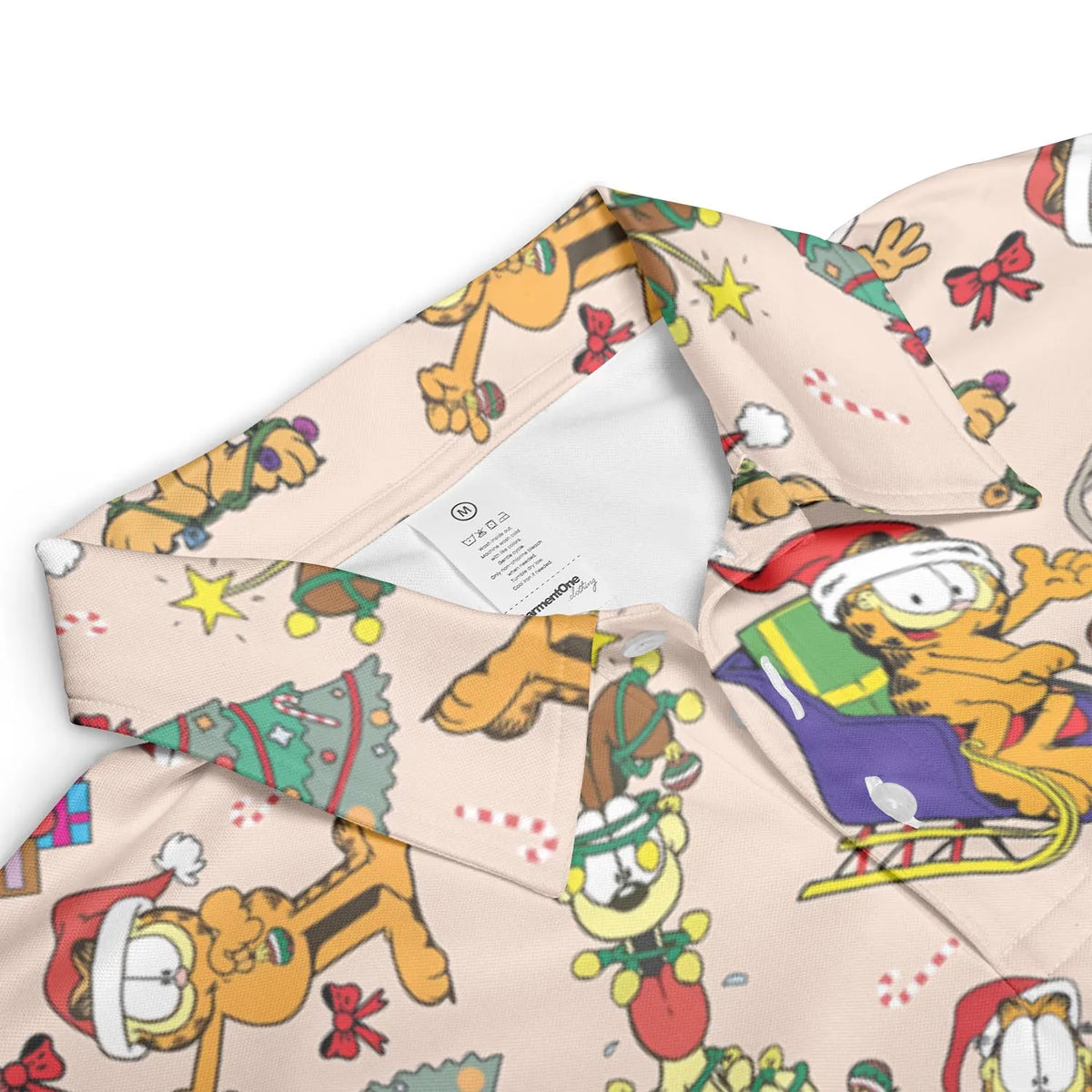 Garfield And Odie Christmas Sleigh AOP Men/Women Polo Shirt