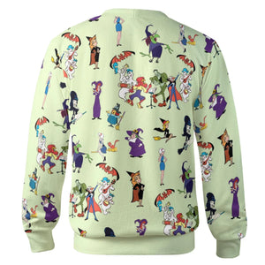 70s Witches Cartoon Characters Cardigan