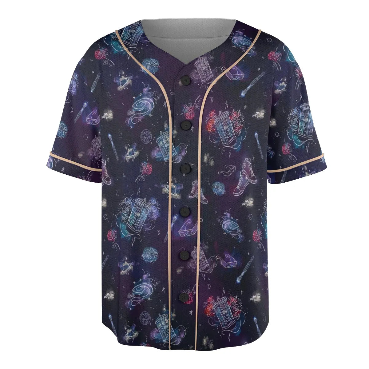 Tardis Doctor Who Seamless Unisex Baseball Jersey