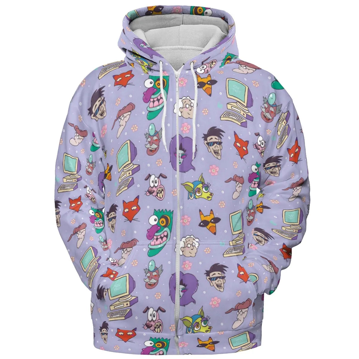 Floral Courage Courage the Cowardly Dog All-over Print Hoodie
