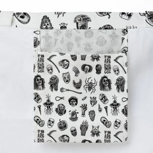 Cult Horror Characters Cryptkeeper Beetlejuice Chucky Fears of a clown Large Tote Bag