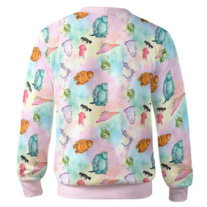 Watercolor Monsters Friends Cardigan