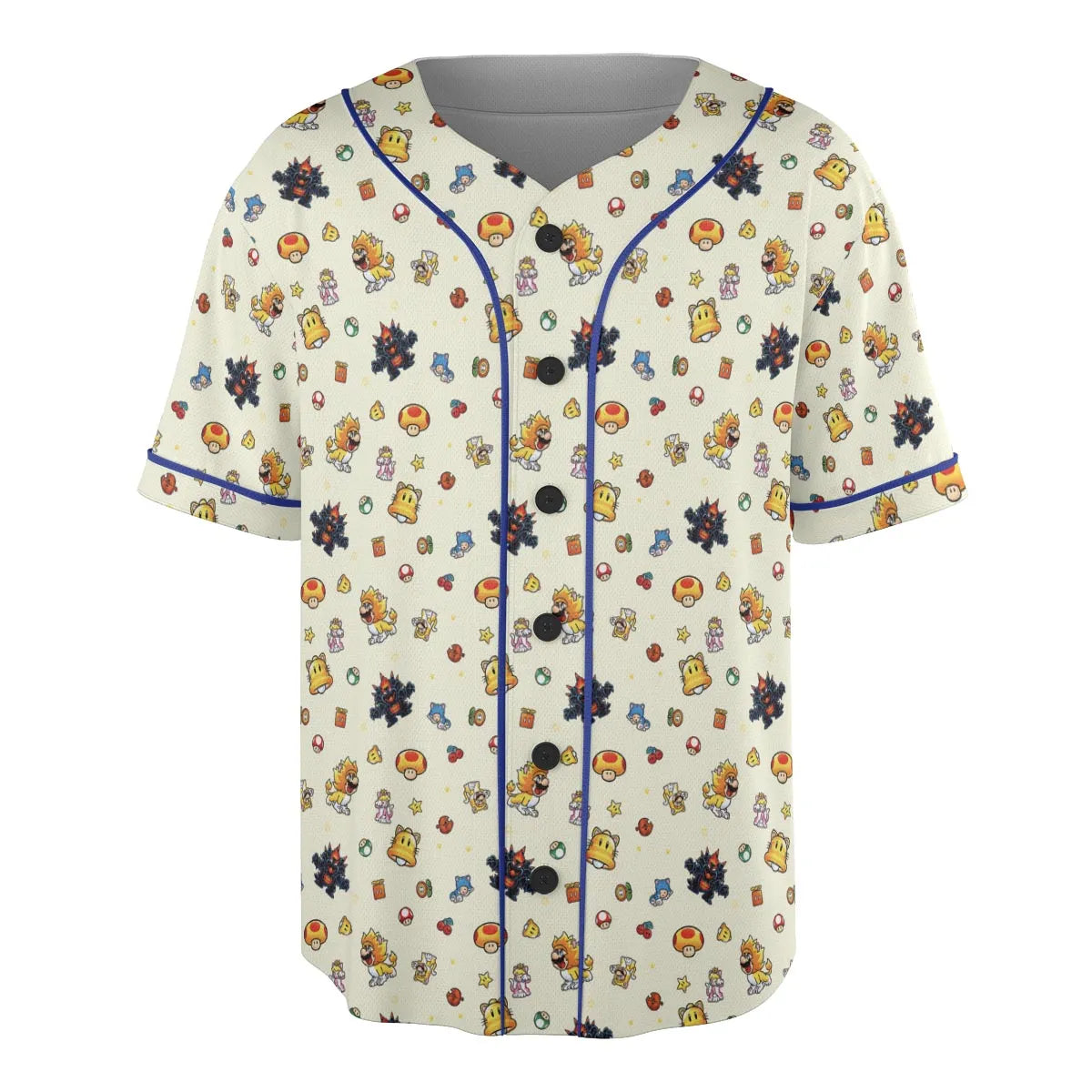 Super Mario Characters Pattern Unisex Baseball Jersey