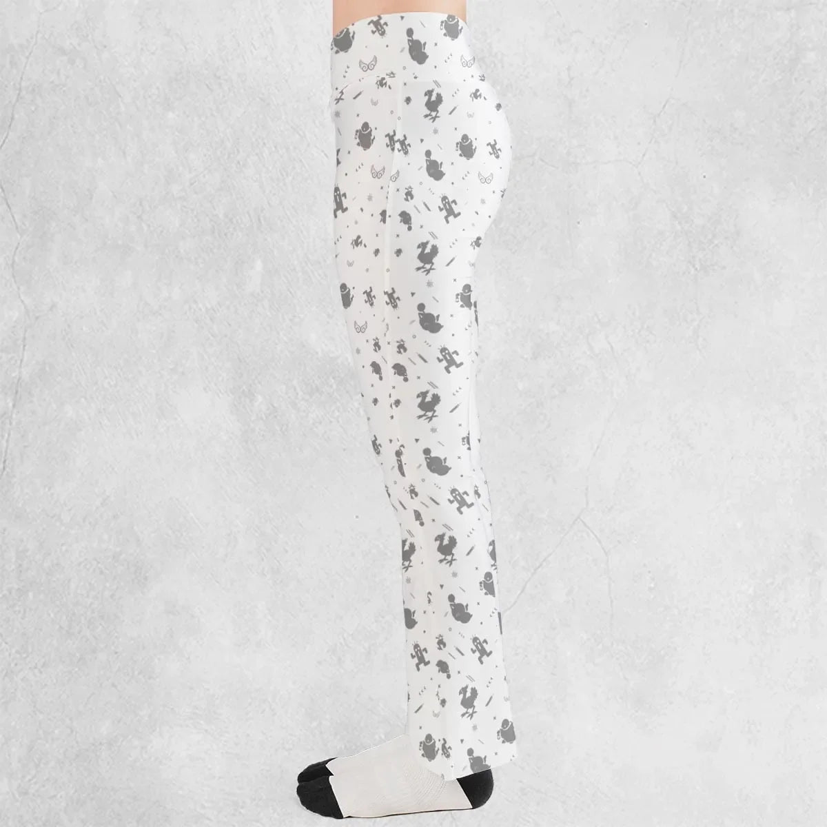 Final Fantasy Creatures Pattern Flare Leggings