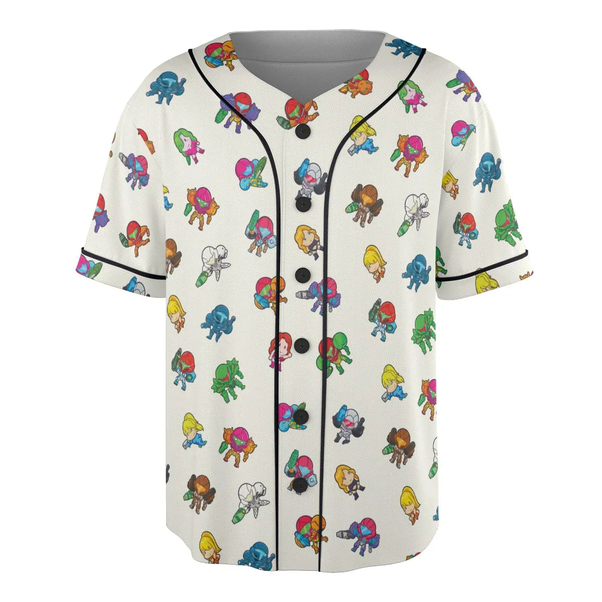 The Many Suits Of Samus Metroid Pattern Unisex Baseball Jersey