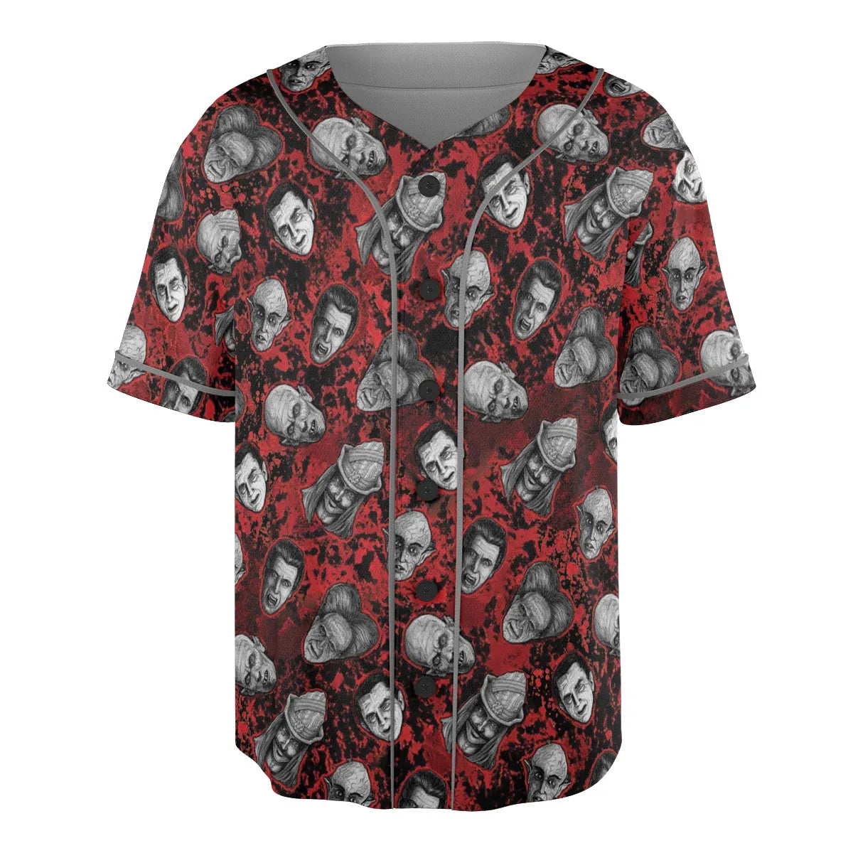 Many Faces Of Dracula Unisex Baseball Jersey