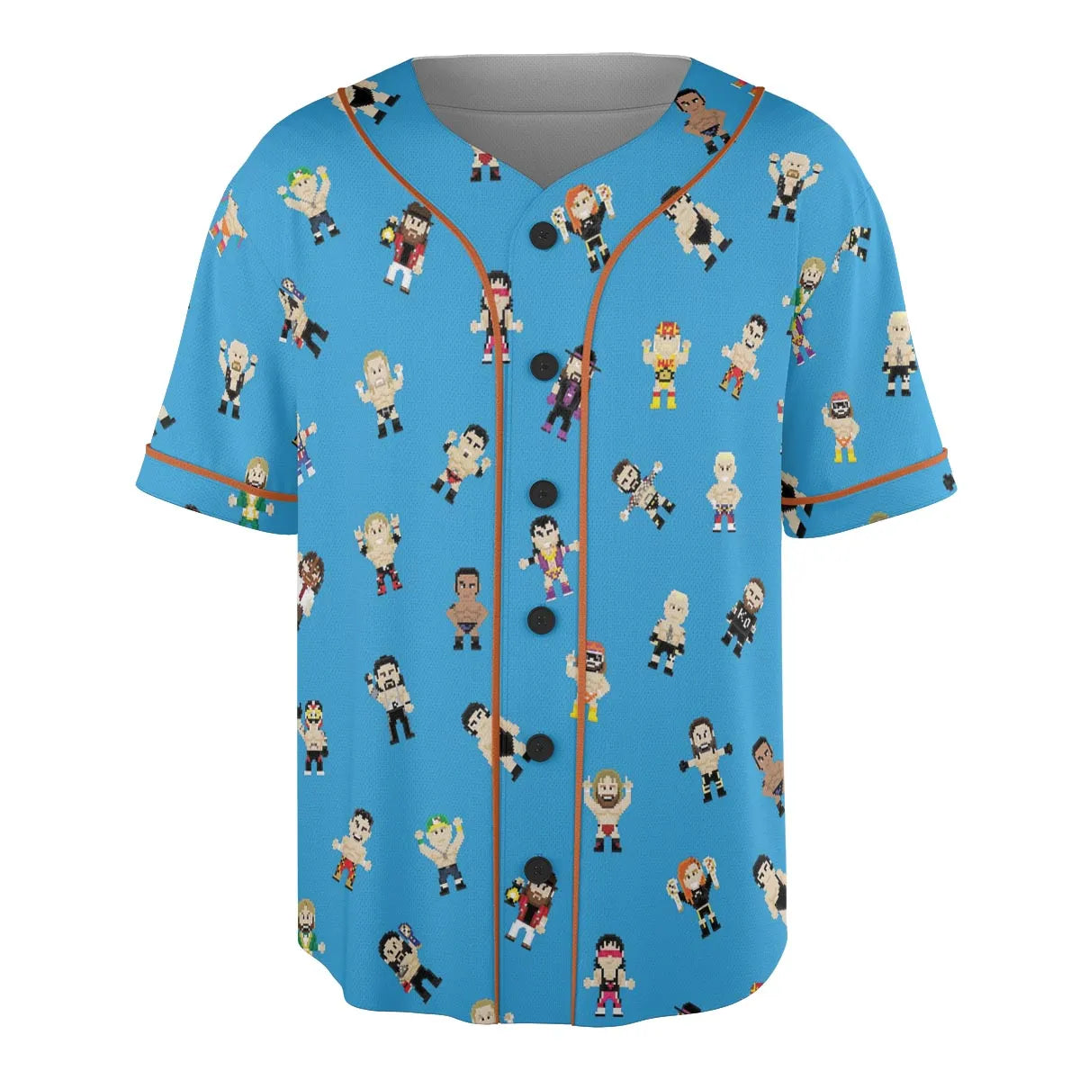 8-Bit Wrestlers Unisex Baseball Jersey