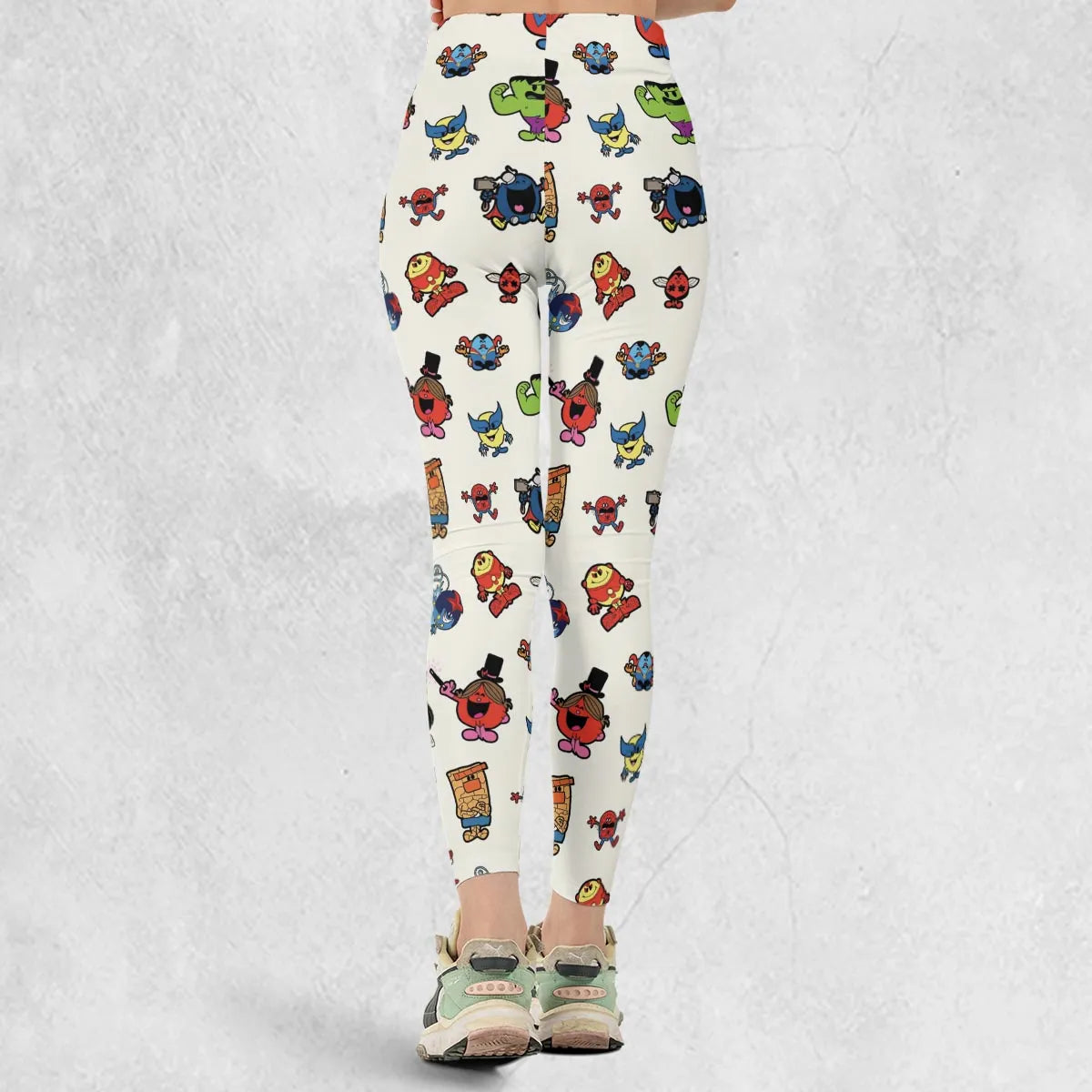 Marvel Characters And Mr Men Pattern Legging