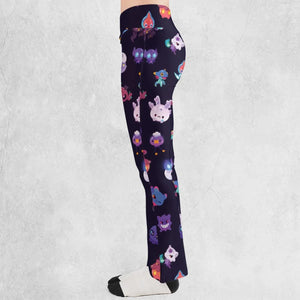Cute Ghost Type Flare Leggings
