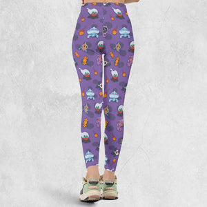 Team Purple Pokemon Pattern Legging