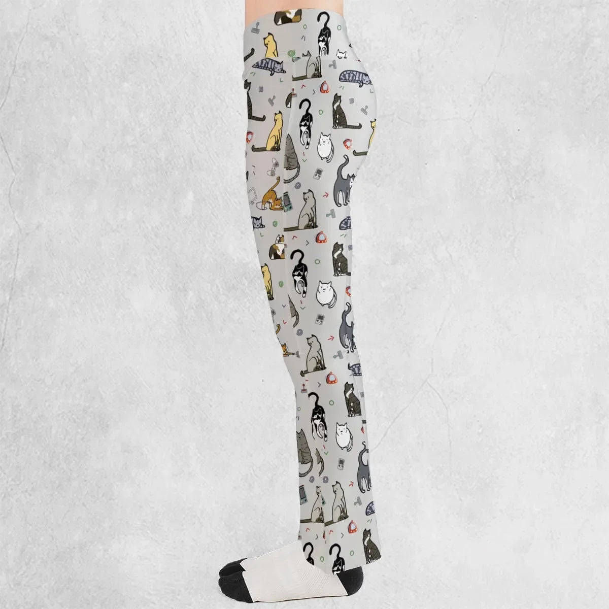 Cat the Gamer Pattern Flare Leggings