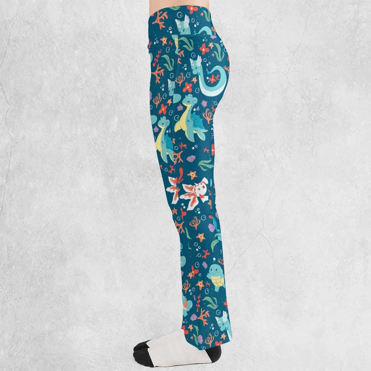 Water Pokemon Pattern Flare Leggings