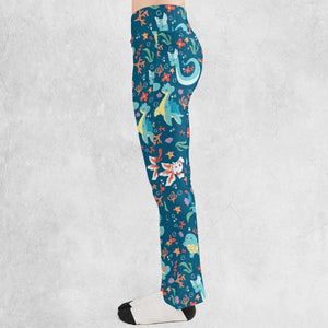 Water Pokemon Pattern Flare Leggings
