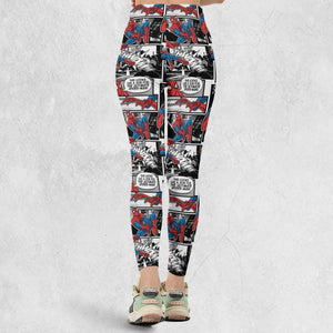 Spider Man Comic Pattern Legging