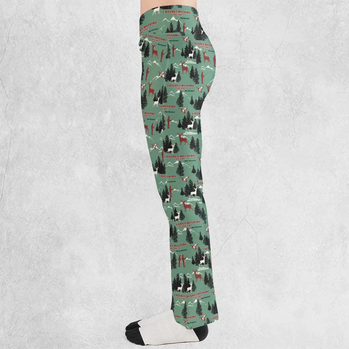 I Regret Nothing Park And Recreation Flare Leggings