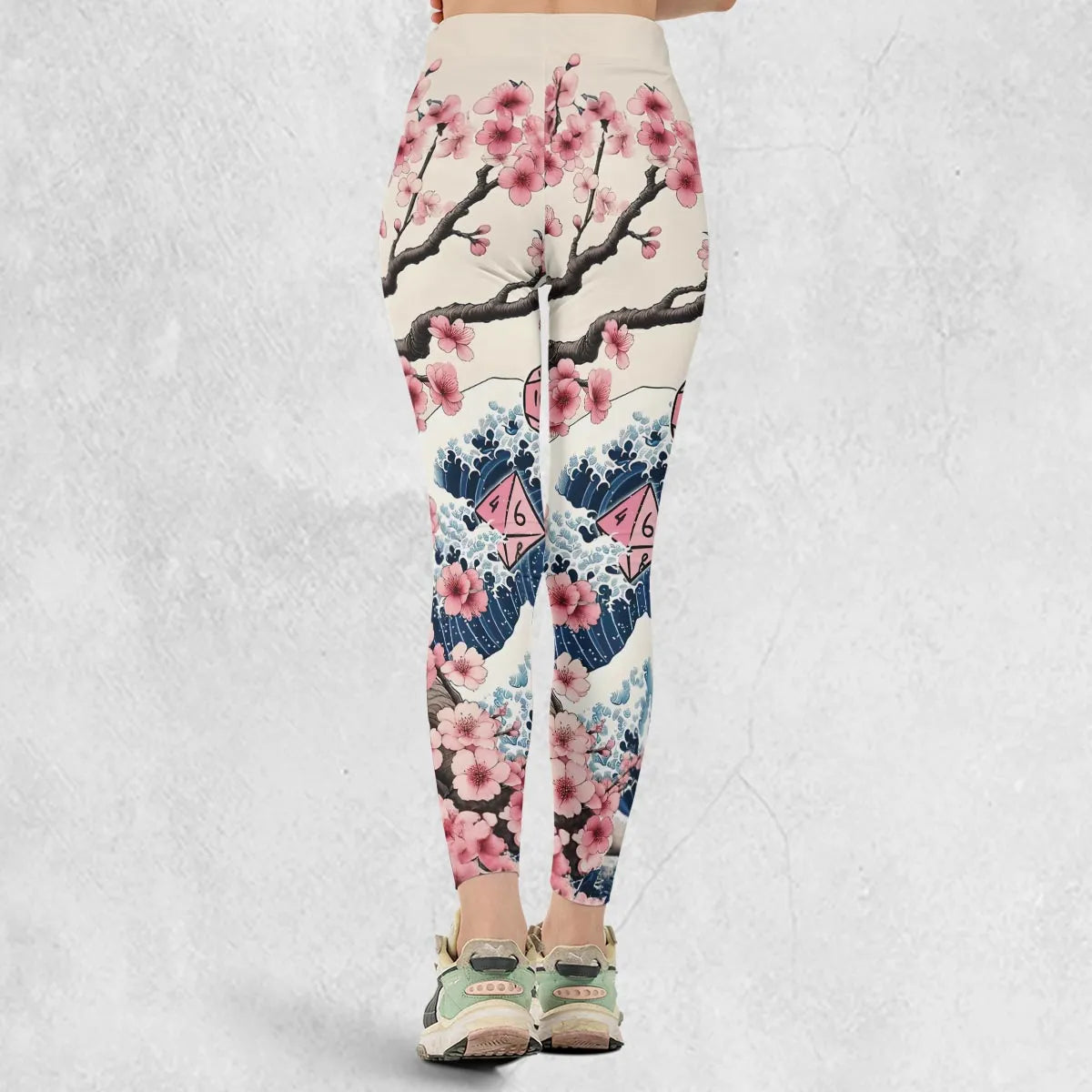 Pink Flower Dice DnD Legging
