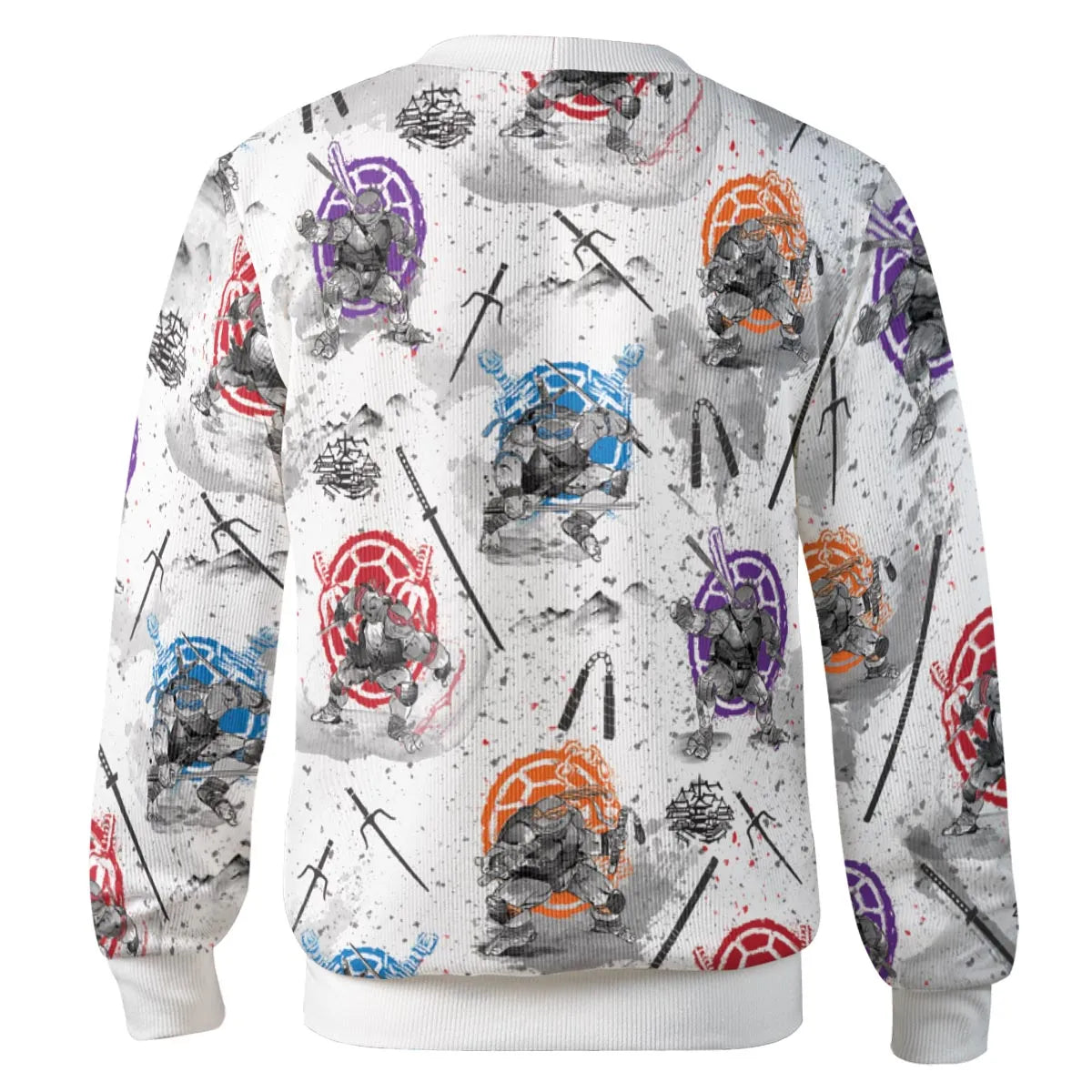 TMNT Characters Sumi-E Pattern Cardigan