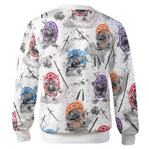 TMNT Characters Sumi-E Pattern Cardigan