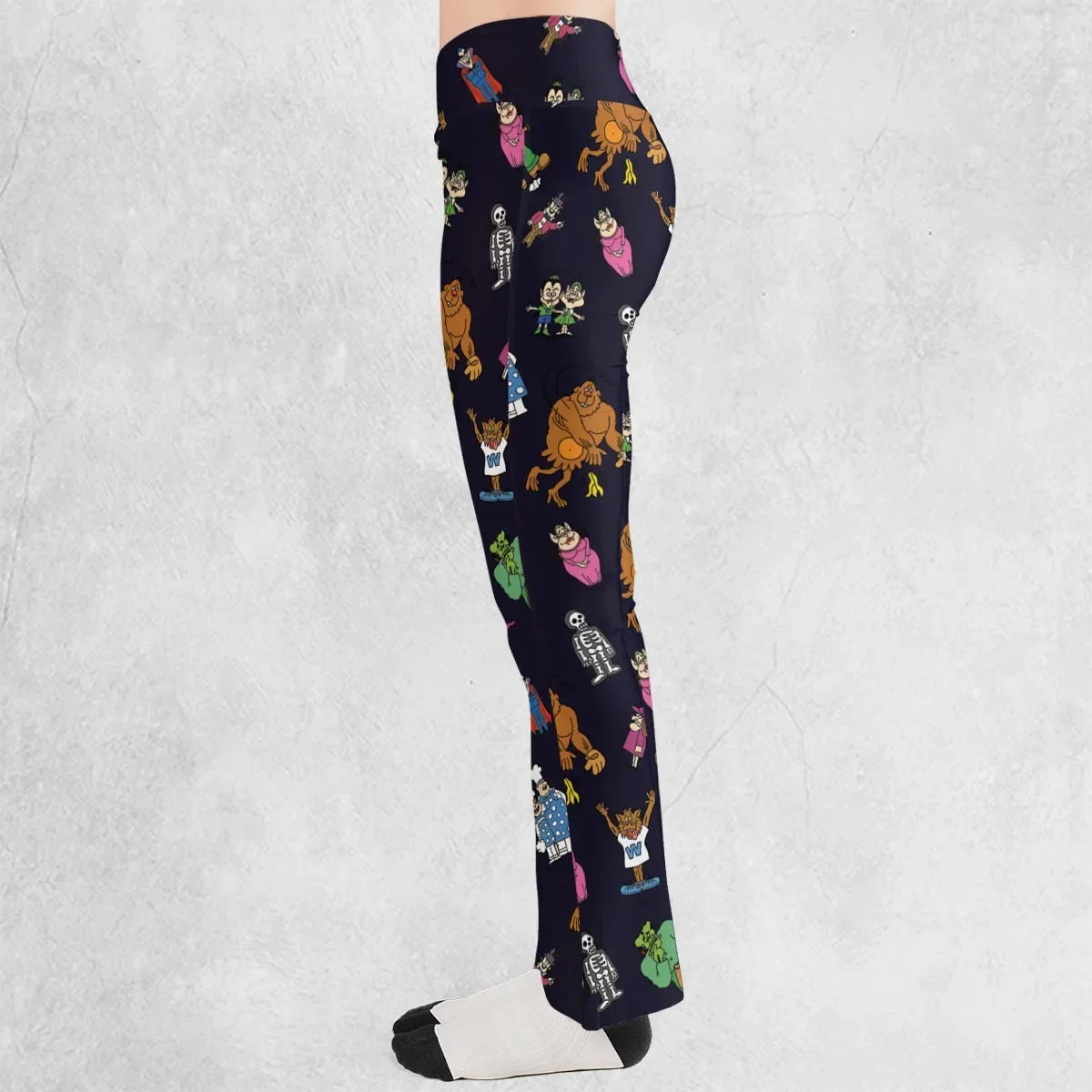 Nostalgic Food Mascots Burger Chef Flare Leggings
