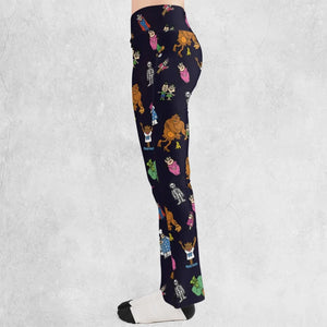 Nostalgic Food Mascots Burger Chef Flare Leggings