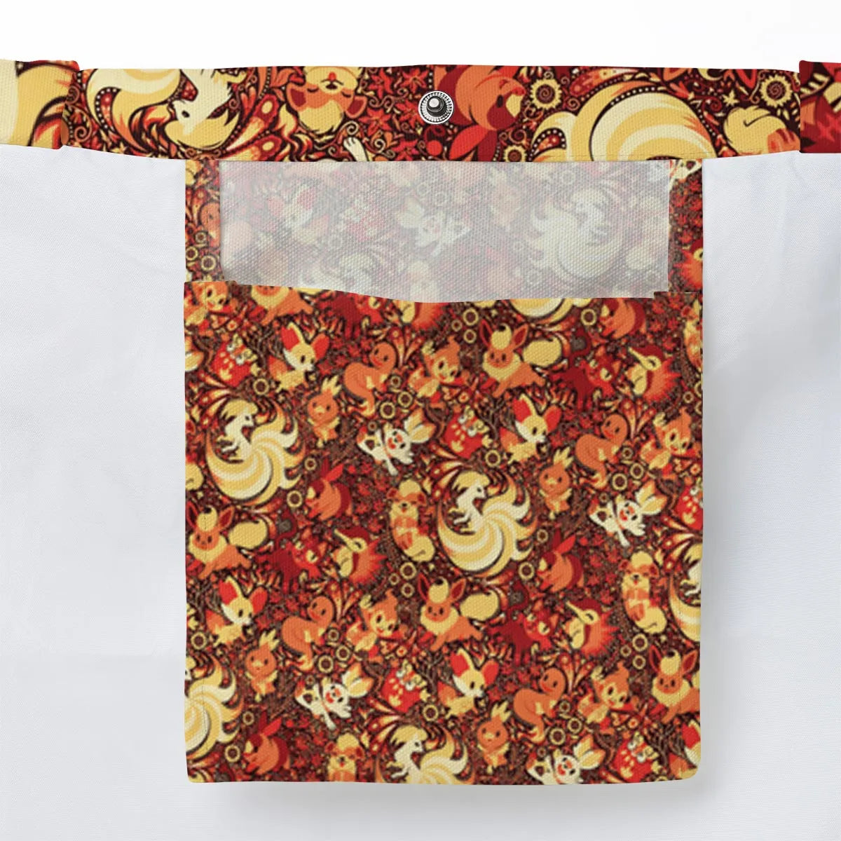 Pokemon Fire Pattern Large Tote Bag