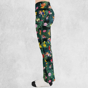 Video Game Characters Pattern Flare Leggings