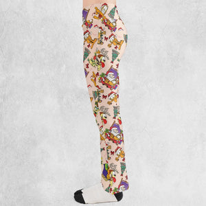 Garfield And Odie Christmas Sleigh Flare Leggings