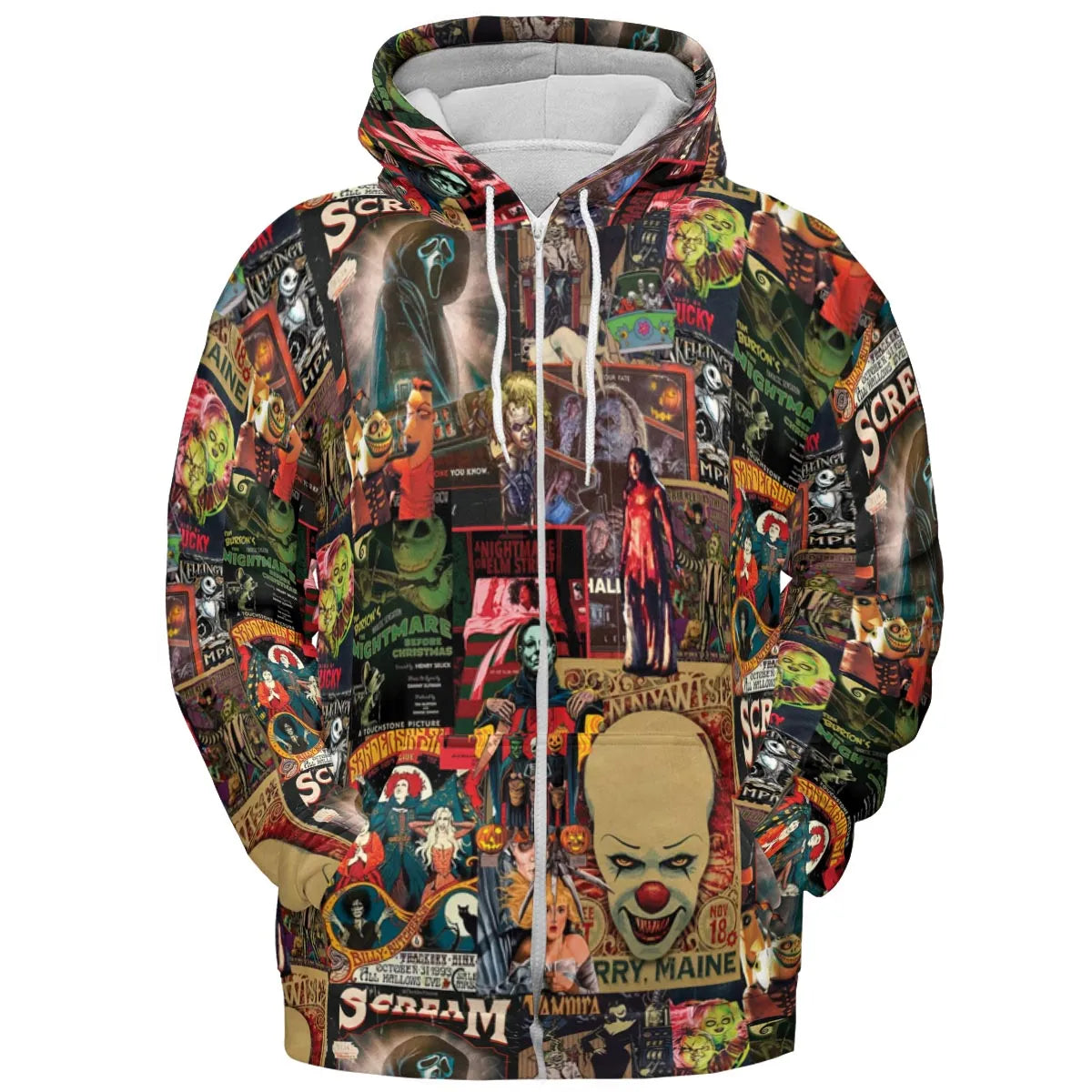 Vintage Scary All-over Print Hoodie