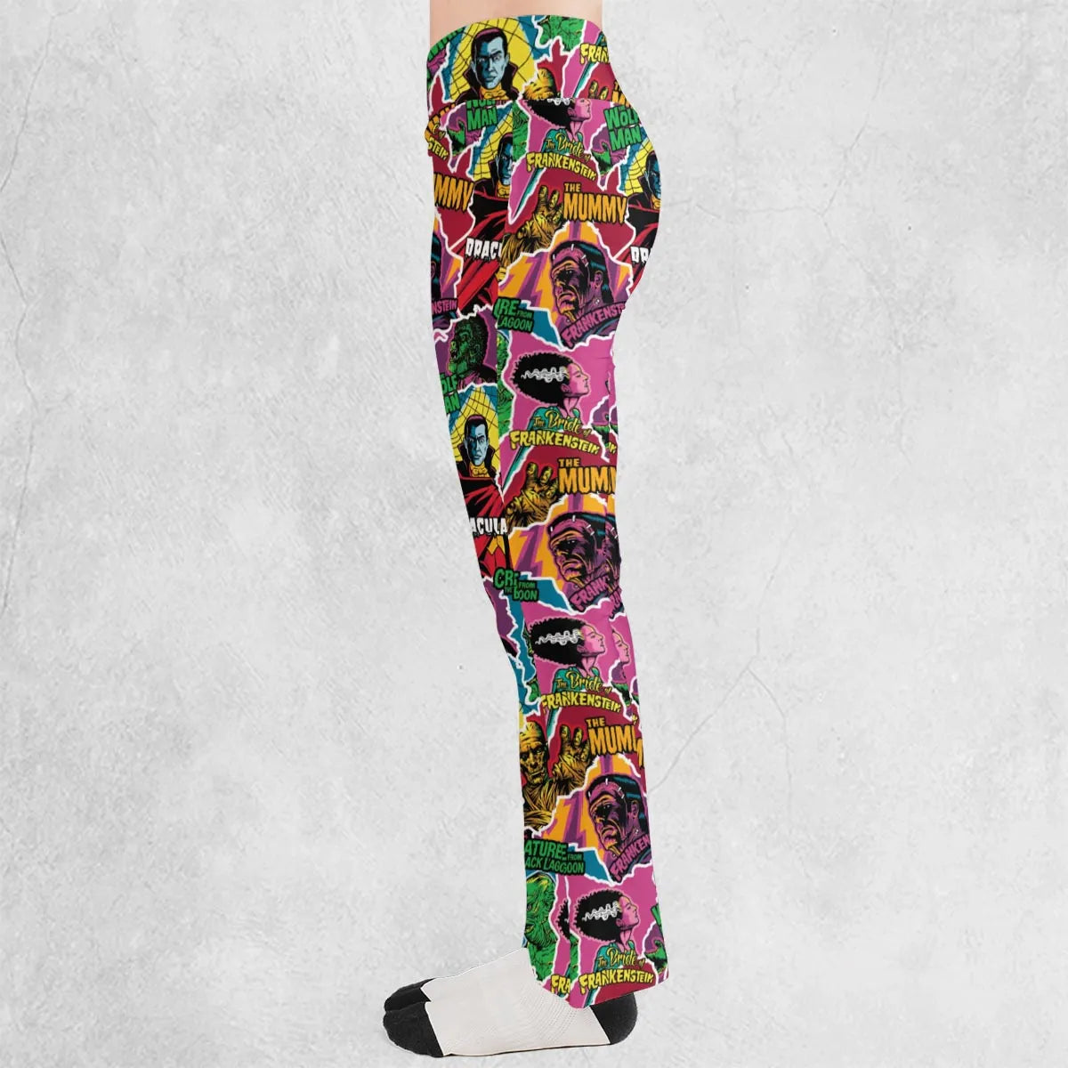 Monsters Pop Collage Universal Monsters Flare Leggings
