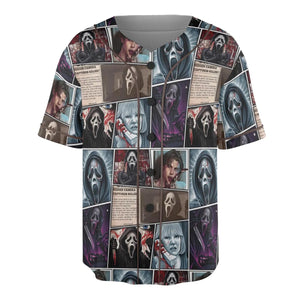 Scream Ghostface Horror Movie Halloween Unisex Baseball Jersey