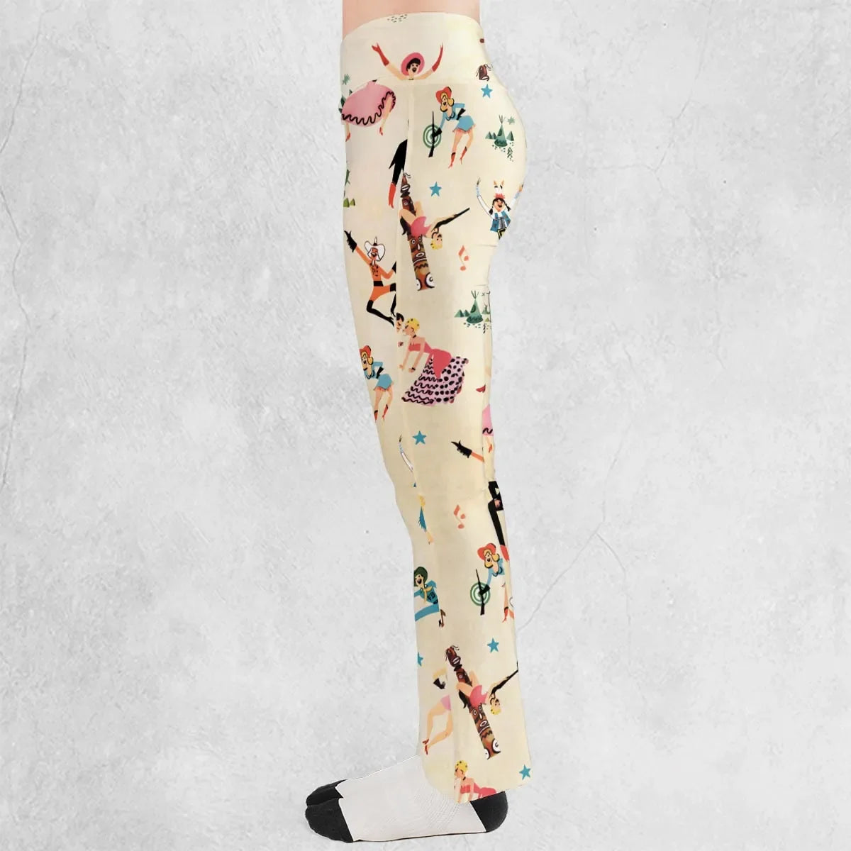 Annie Get Your Gun Characters Flare Leggings